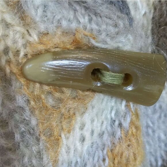 Vintage Susan Bristol Mohair Wool Toggle Sweater Jacket Cardigan Oversized Small - Picture 6 of 13